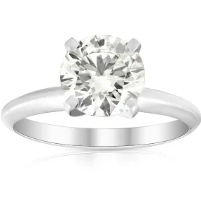 1 3/4Ct Solitaire Diamond Platinum Engagement Ring Lab Grown