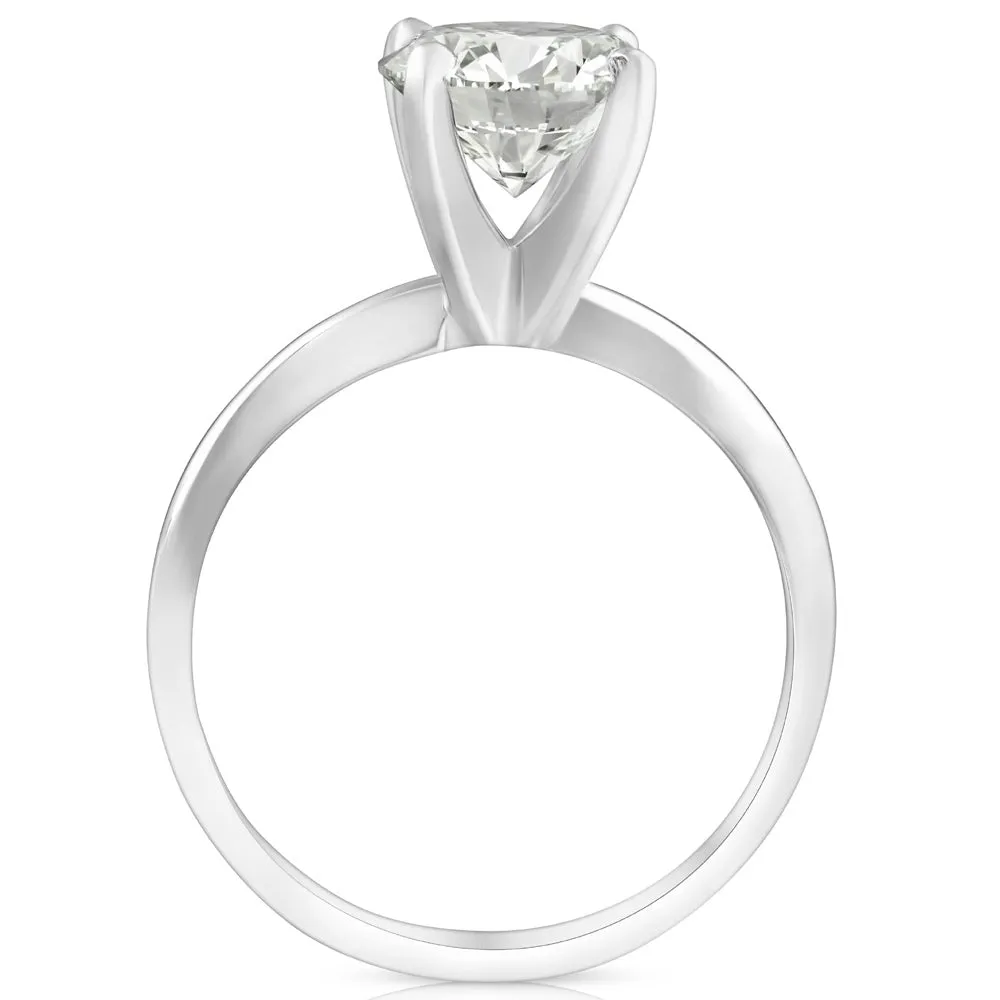 1 3/4Ct Solitaire Diamond Platinum Engagement Ring Lab Grown