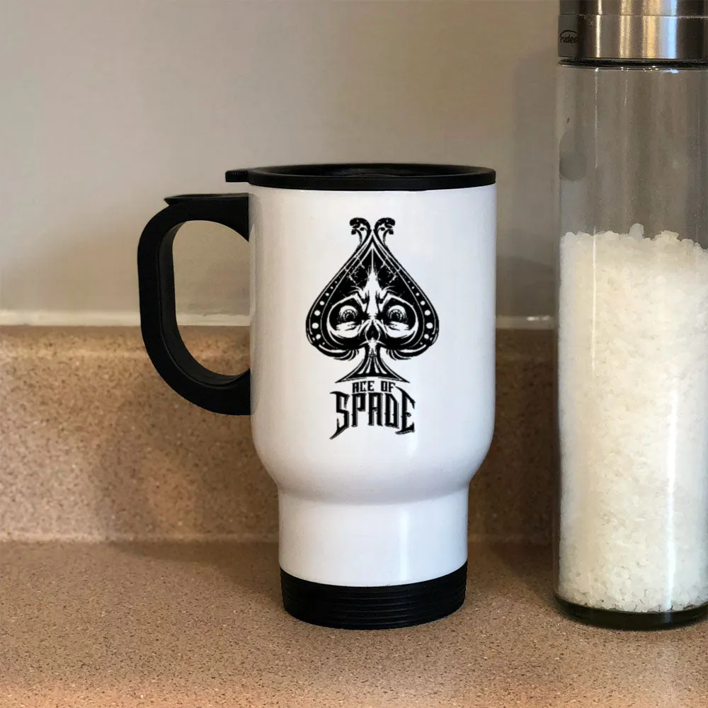 Ace Of Spade Metal Coffee and Tea Travel Mug