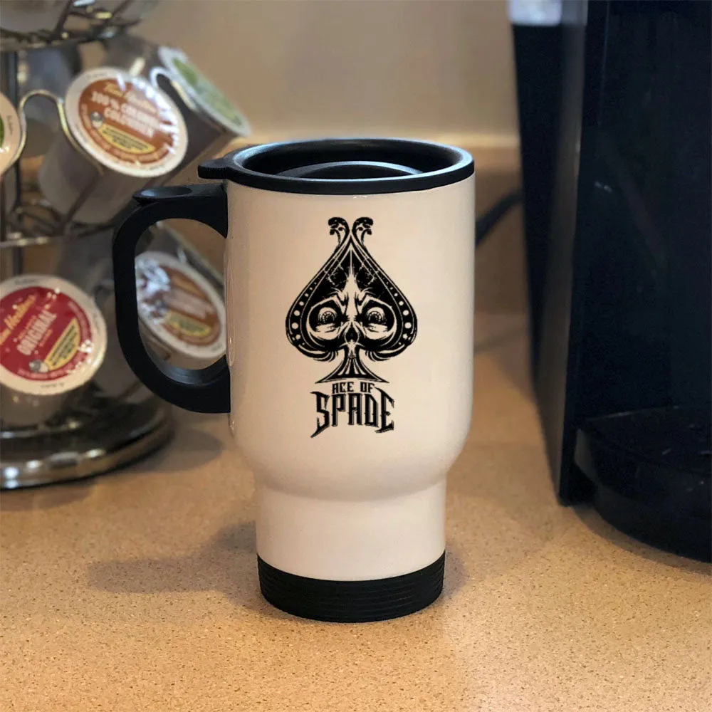 Ace Of Spade Metal Coffee and Tea Travel Mug