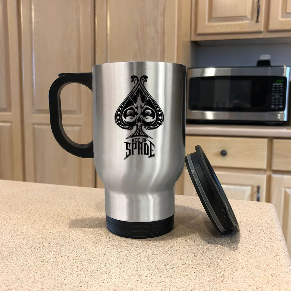 Ace Of Spade Metal Coffee and Tea Travel Mug