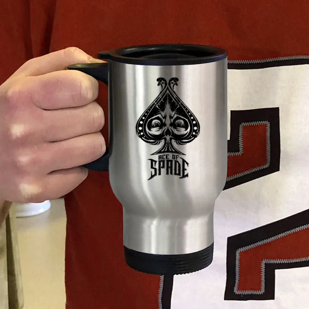 Ace Of Spade Metal Coffee and Tea Travel Mug