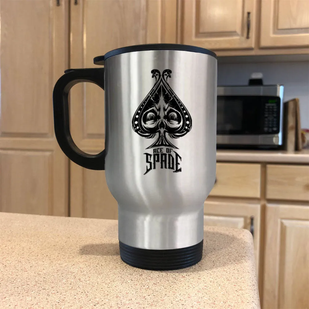 Ace Of Spade Metal Coffee and Tea Travel Mug