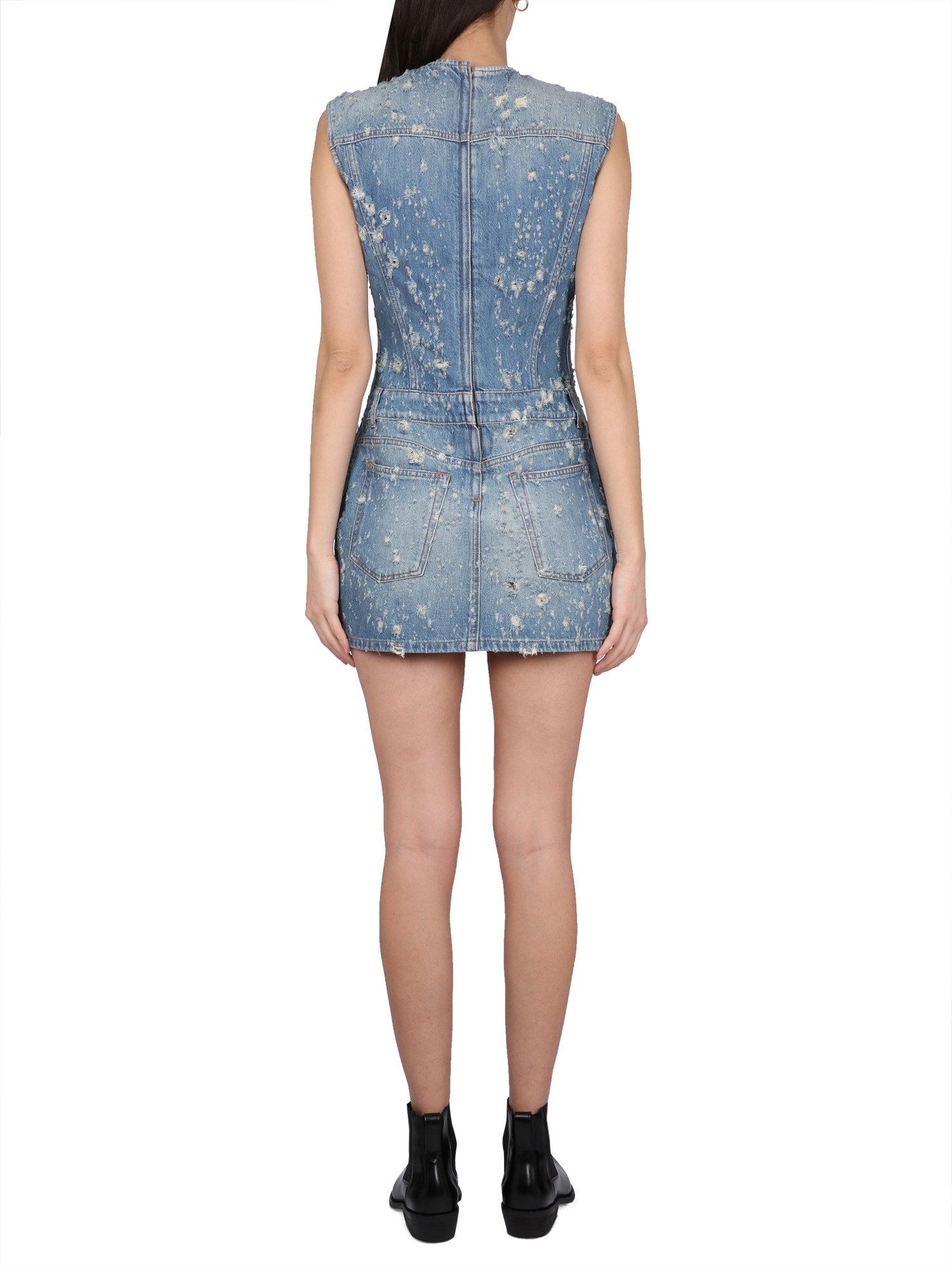 ACNE STUDIOS    COTTON DENIM TUNIC DRESS