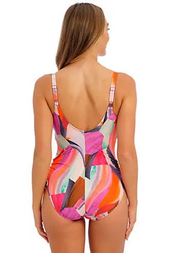 Aguada Beach Underwired Twist Front Swimsuit with Adjustable leg by Fantasie | Look Again