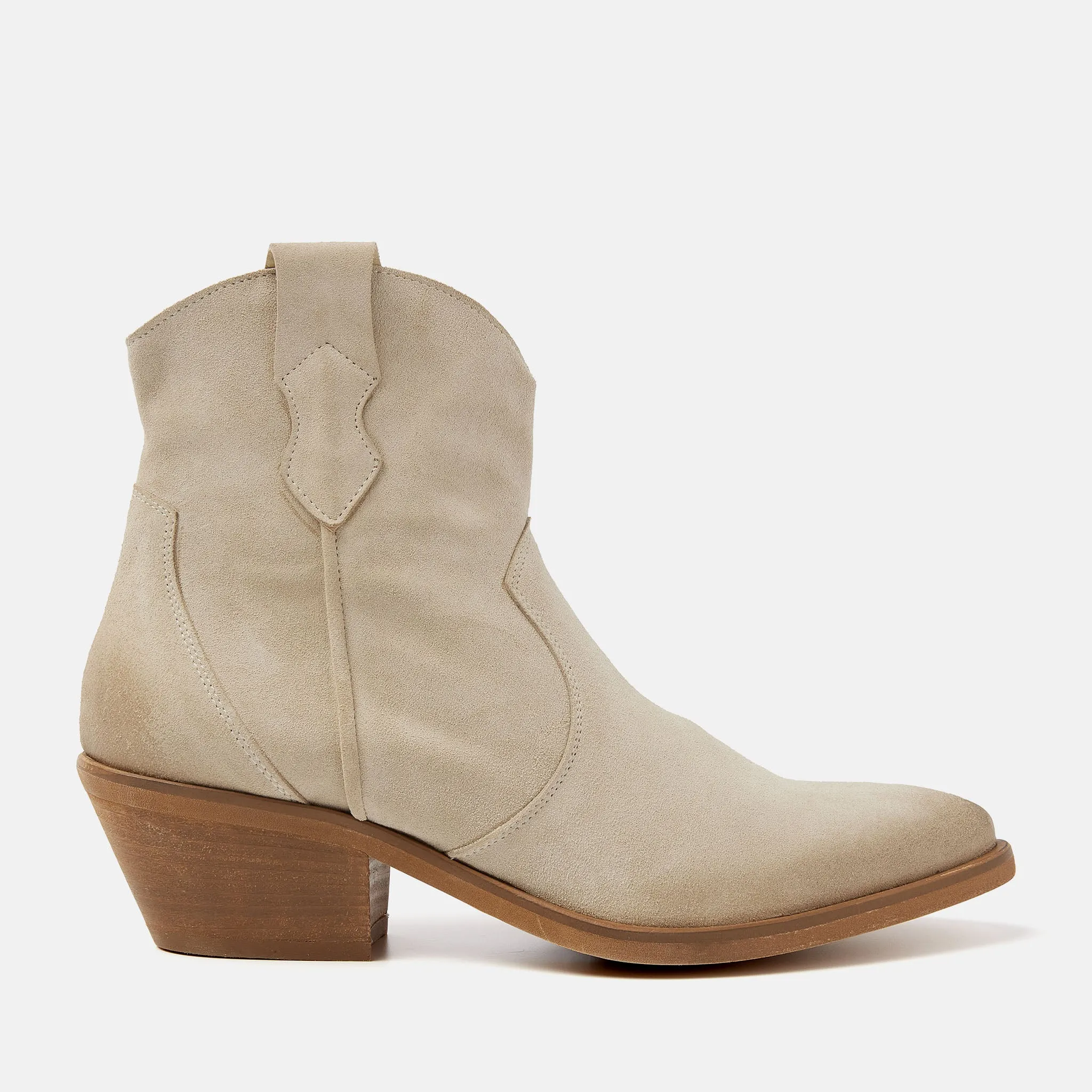 Arianna Suede Dames Enkellaarsjes Beige