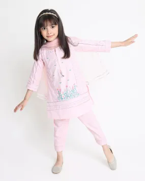 Baby Pink Embroidered Set