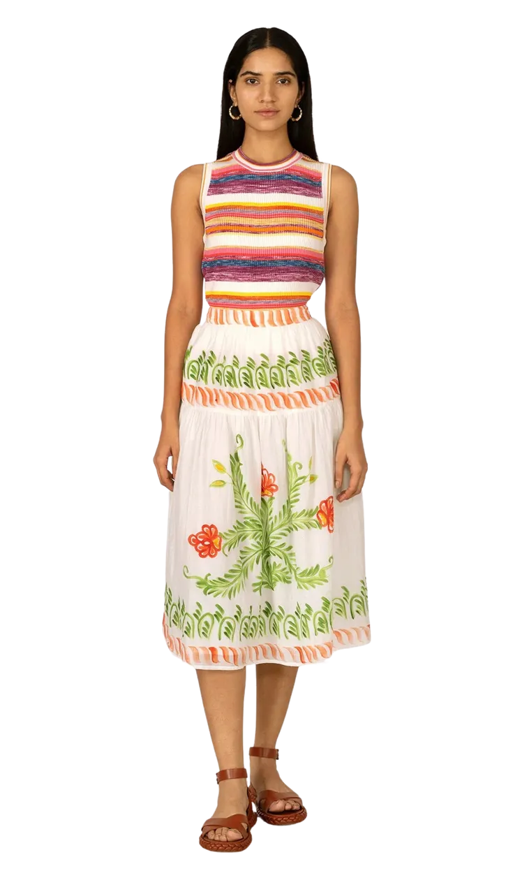 Banjanan Antonia Skirt, Watermelon