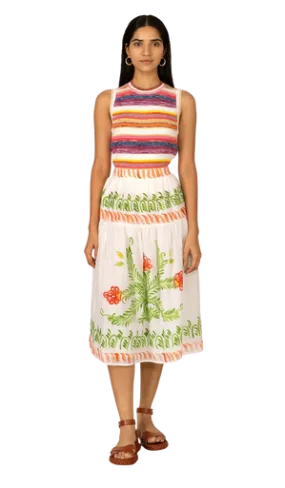 Banjanan Antonia Skirt, Watermelon