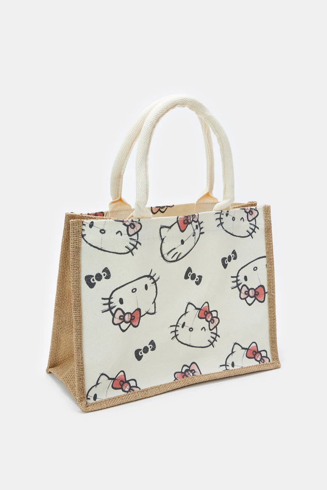 Beige Hello Kitty Shopping Bag