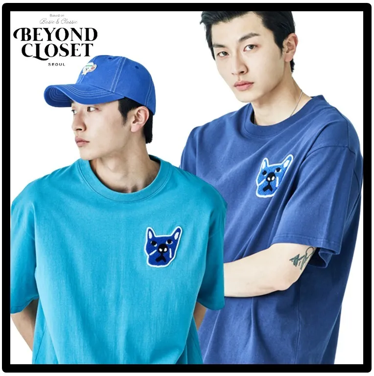 beyond closet  |Unisex Street Style Logo T-Shirts