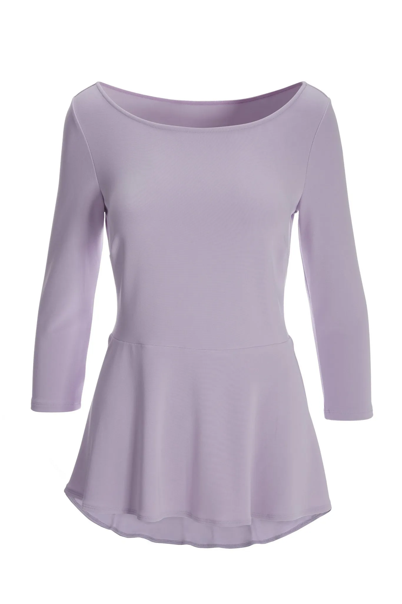 Beyond Travel Ballet Neck High Low Top Pastel Lilac