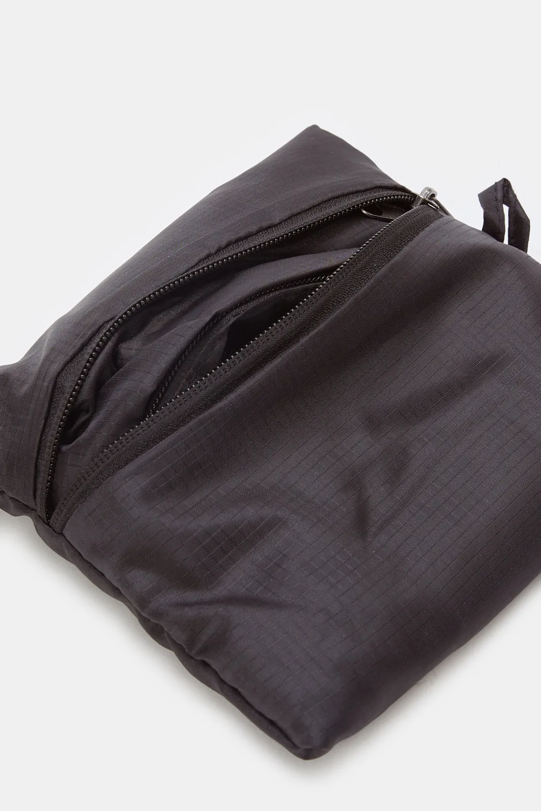 Black Plain Foldable Travel Bag