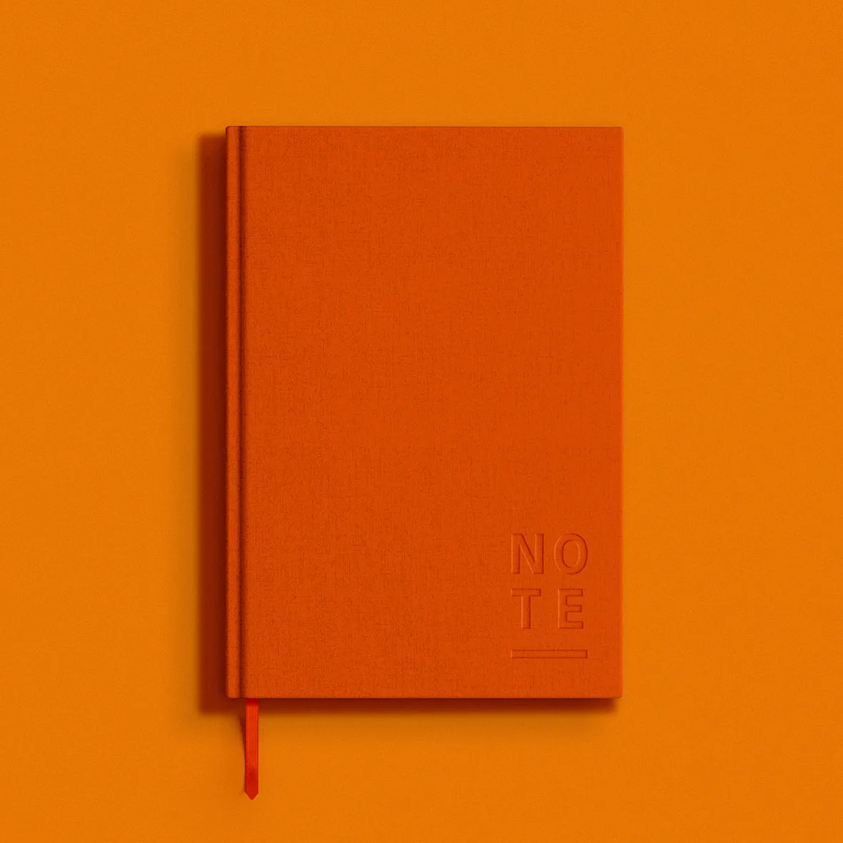 Blank Canvas Orange A5 Lined Notebook - P19C/D