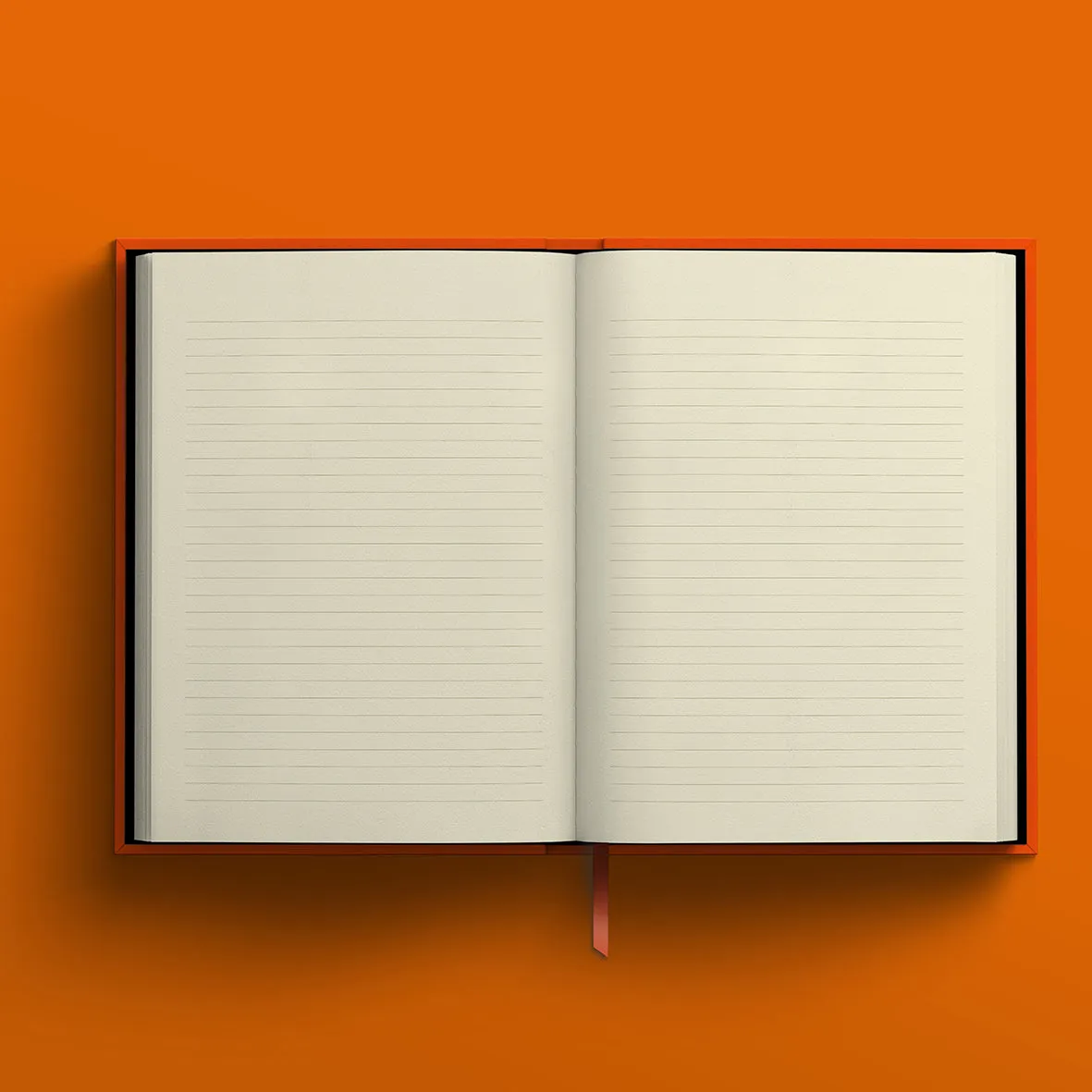 Blank Canvas Orange A5 Lined Notebook - P19C/D