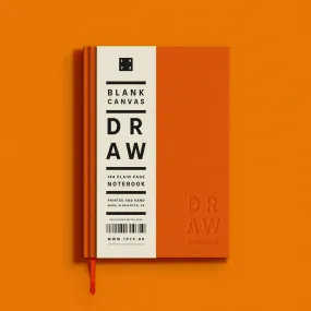 Blank Canvas Orange A5 Plain Sketchbook - P21B,C