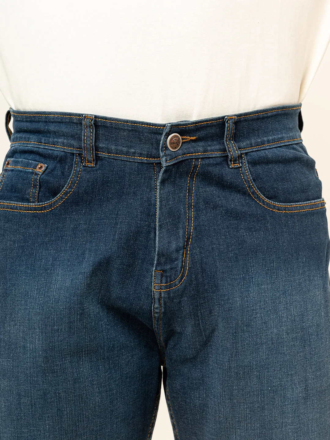 Blue Denim Baggy plain Jeans