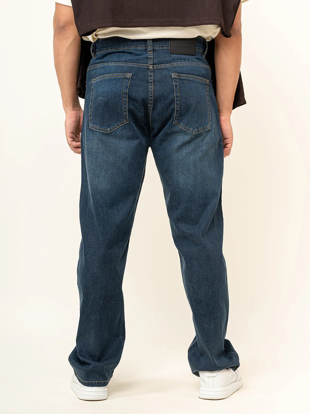 Blue Denim Baggy plain Jeans