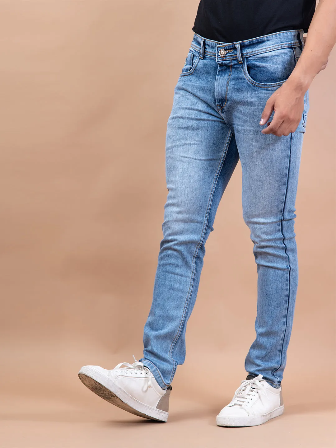 Blue Skinny Fit Stretchable Men's Jeans