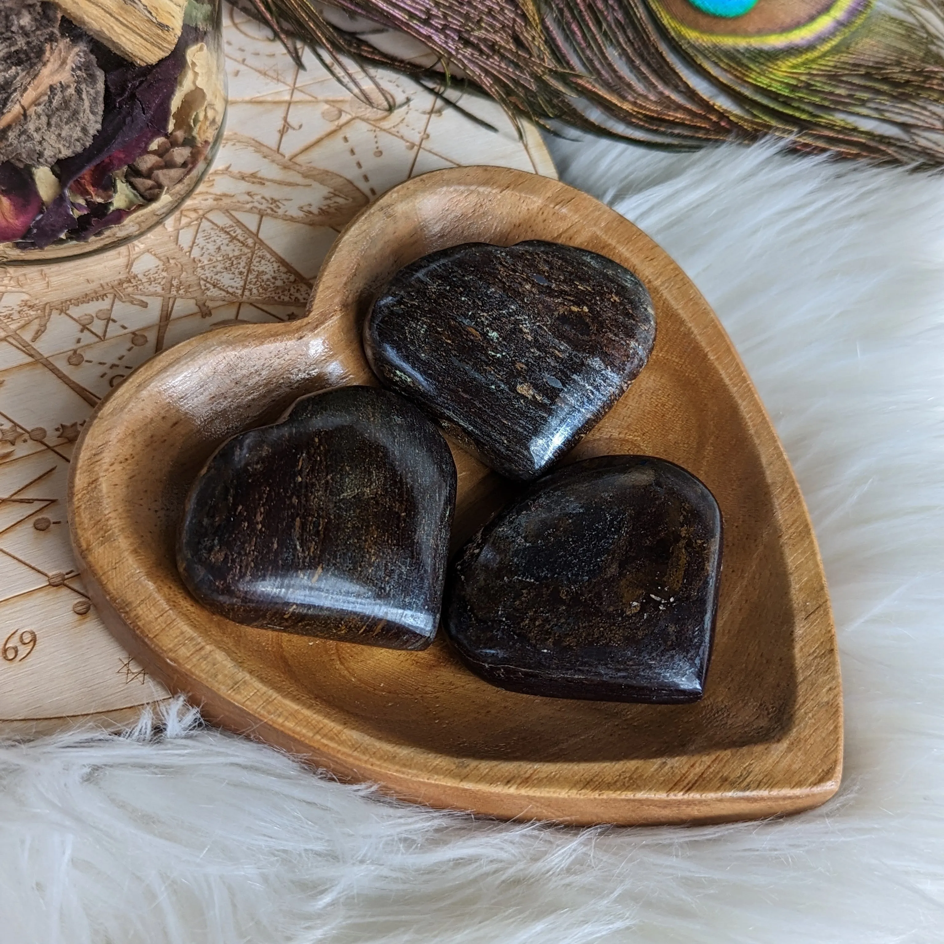 Bronzite Heart Carving ~ Shimmering Earth Energy~ Works on every Chakra