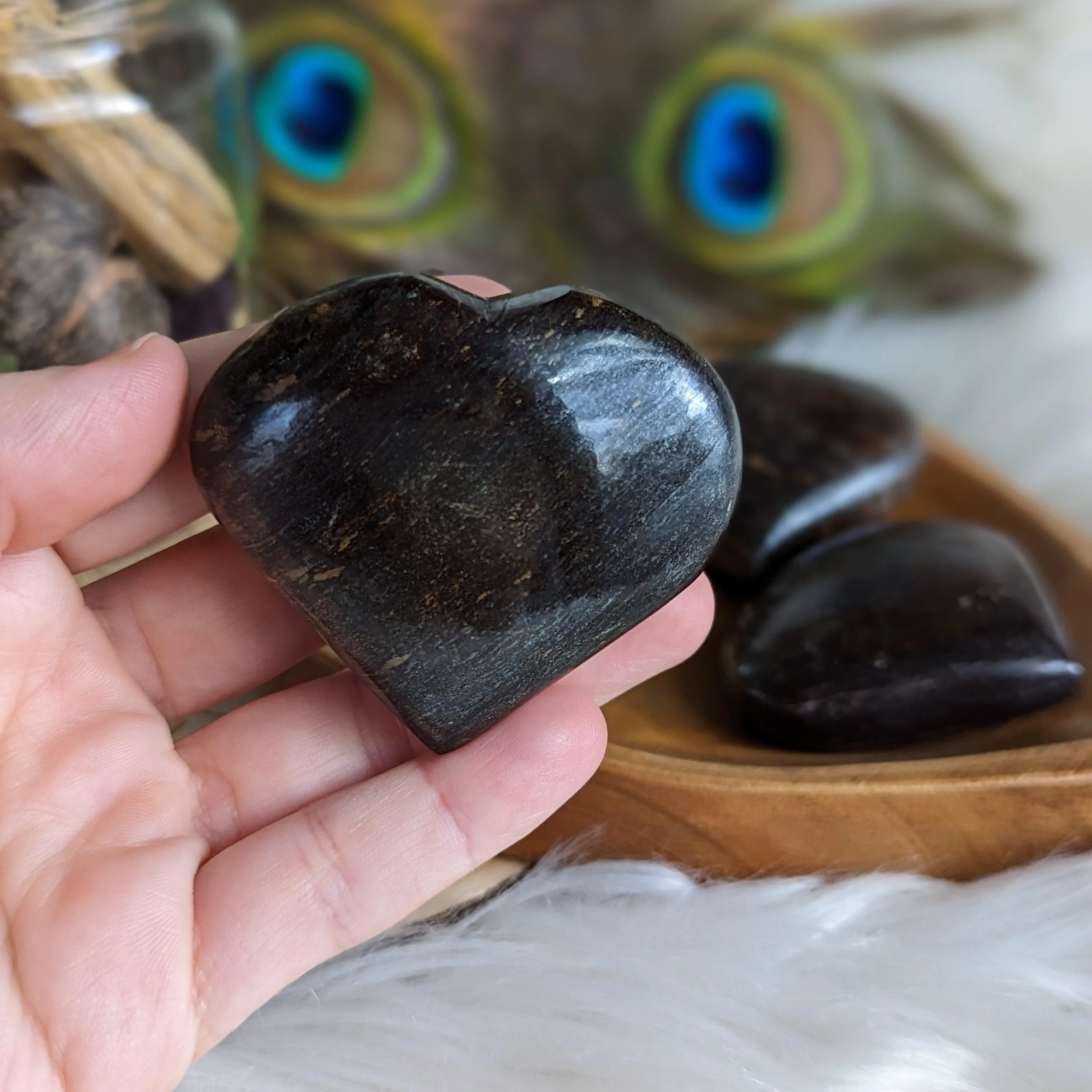 Bronzite Heart Carving ~ Shimmering Earth Energy~ Works on every Chakra