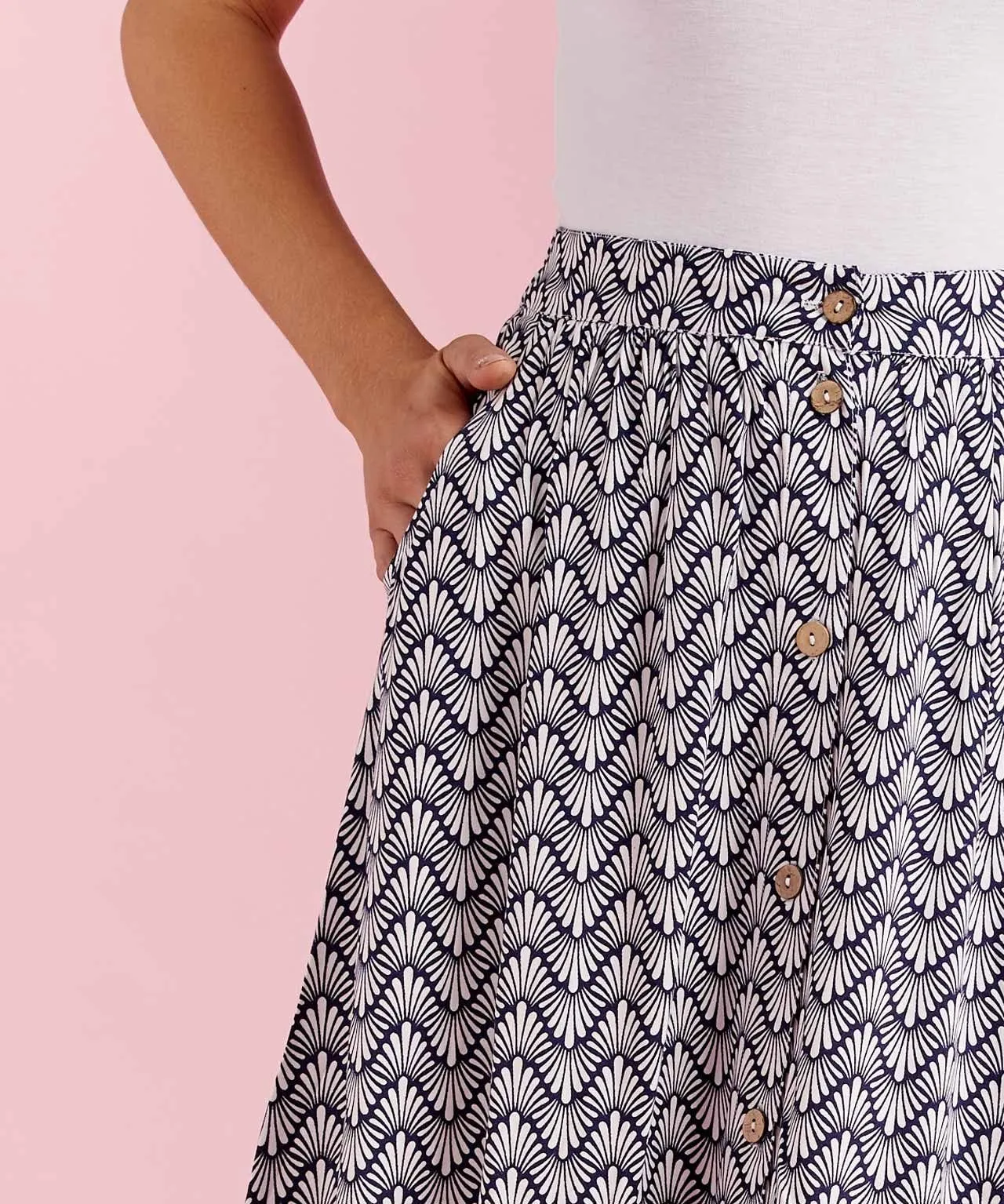 Button-through Skirt