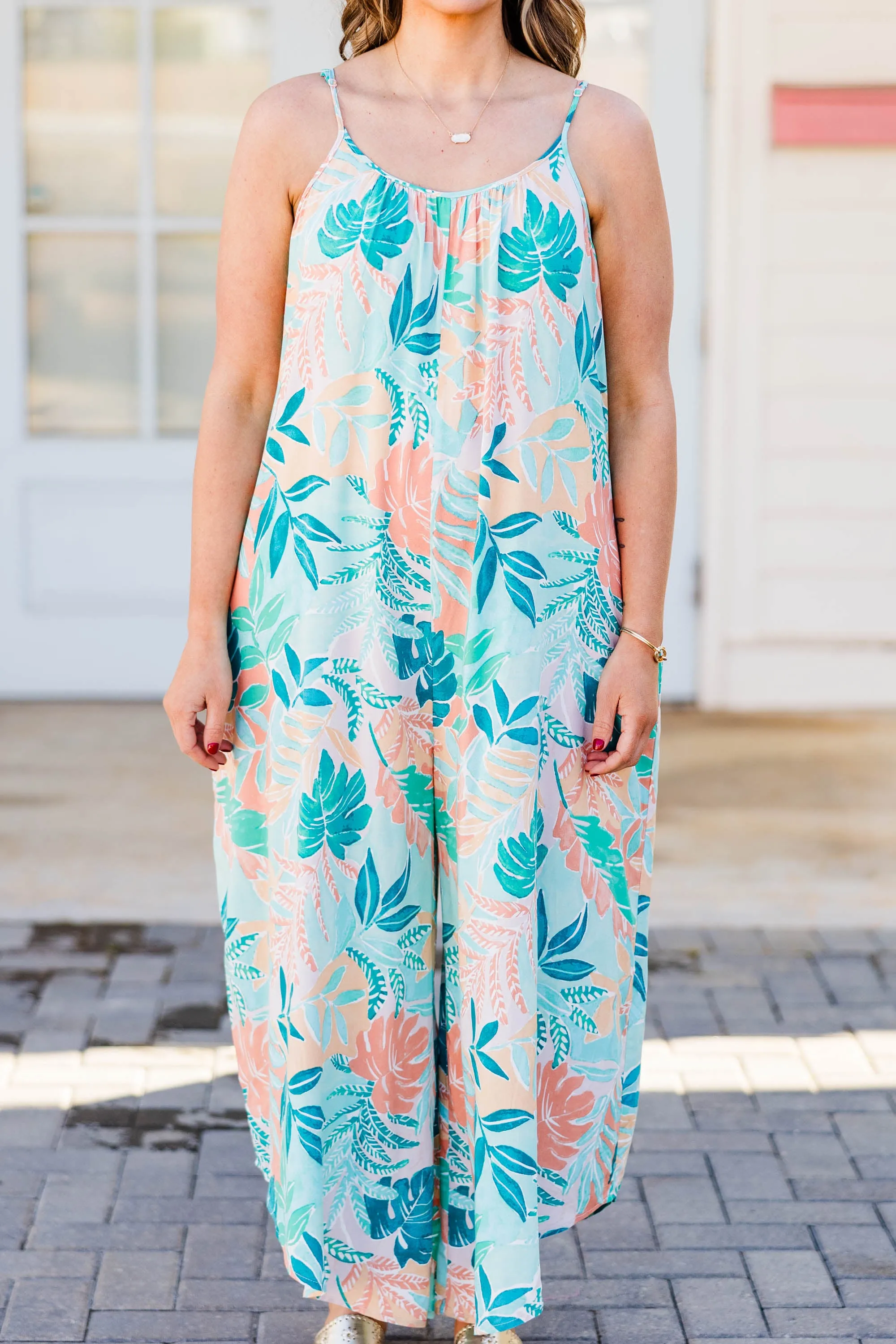 By The Pool Jumpsuit, Aqua