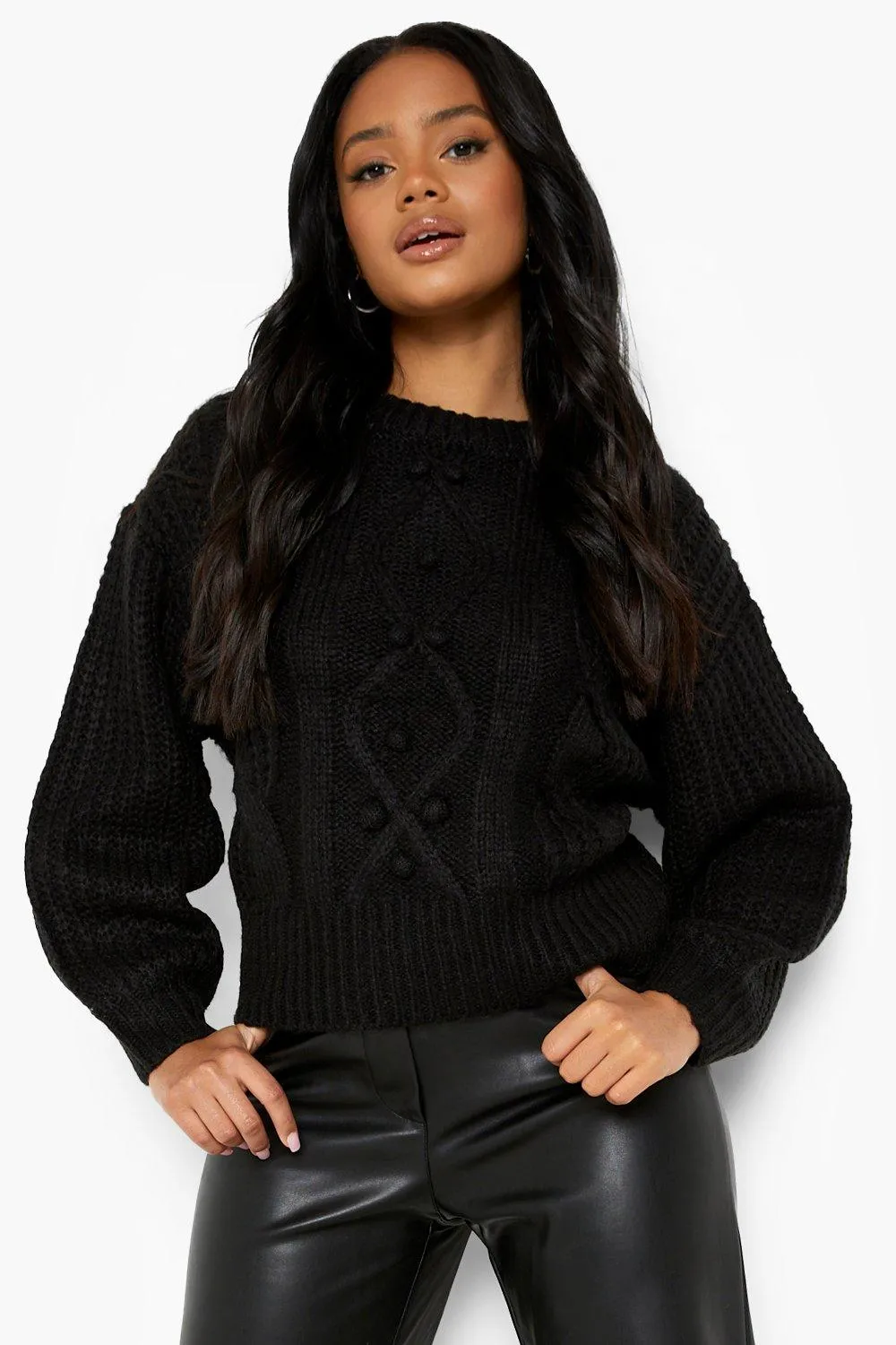 Cable Bobble Knit Sweater