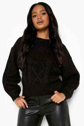 Cable Bobble Knit Sweater