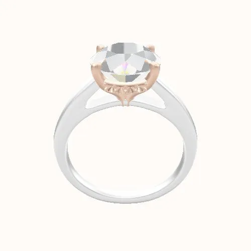 Cathedral Engagement Ring With Front set gallery Head