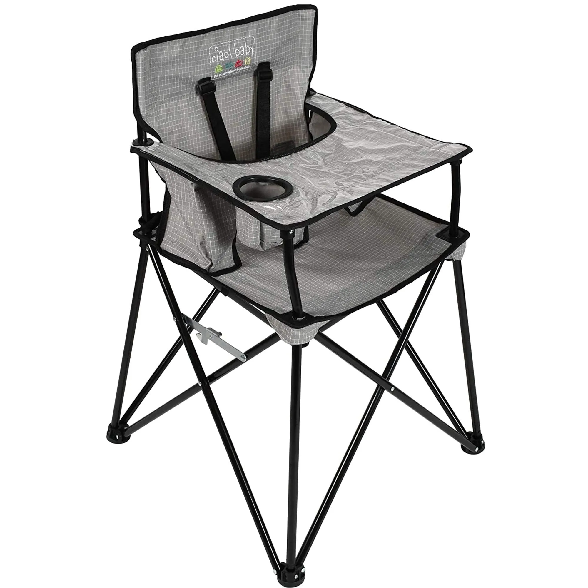 ciao! baby Portable High Chair for Babies and Toddlers, Compact Folding Travel High Chair with Carry Bag for Outdoor Camping, Pi