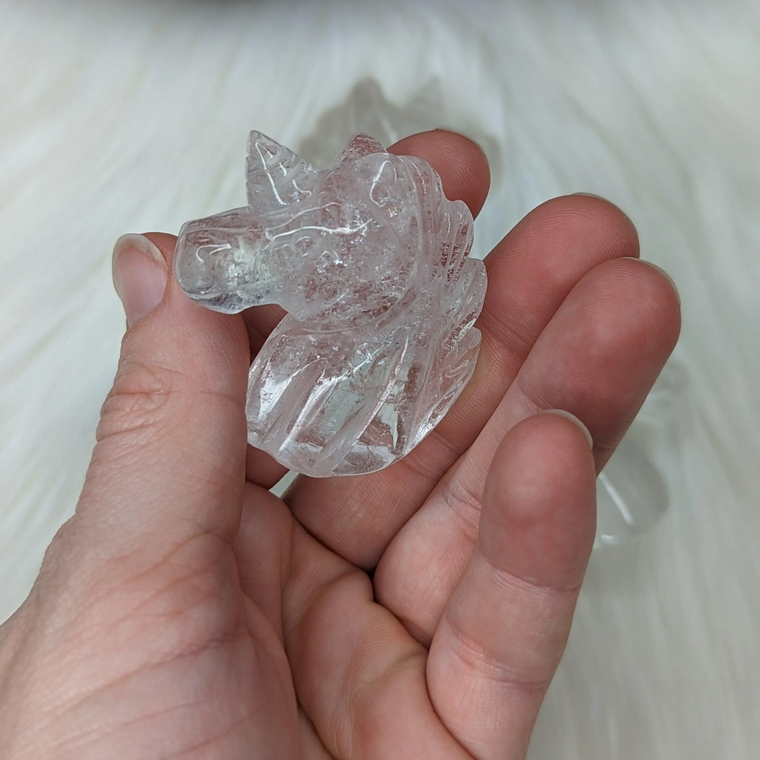 Clear Quartz Unicorn Carving~ Magical Protective Energy