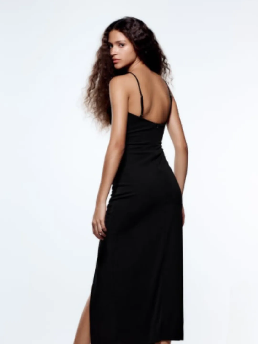 Cowl Neck Drawstring Bodycon Dress