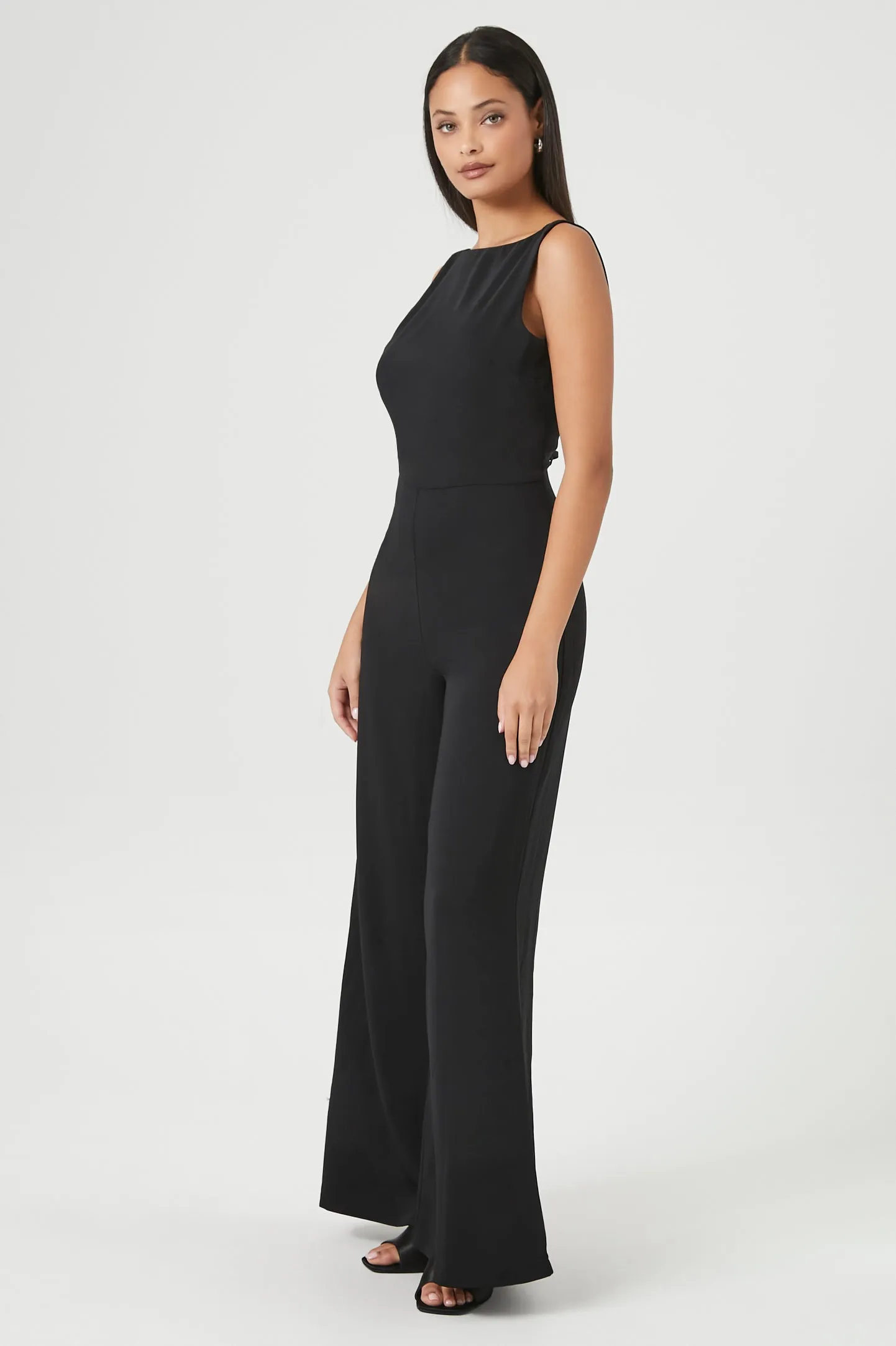 Crisscross Back High Neck Jumpsuit