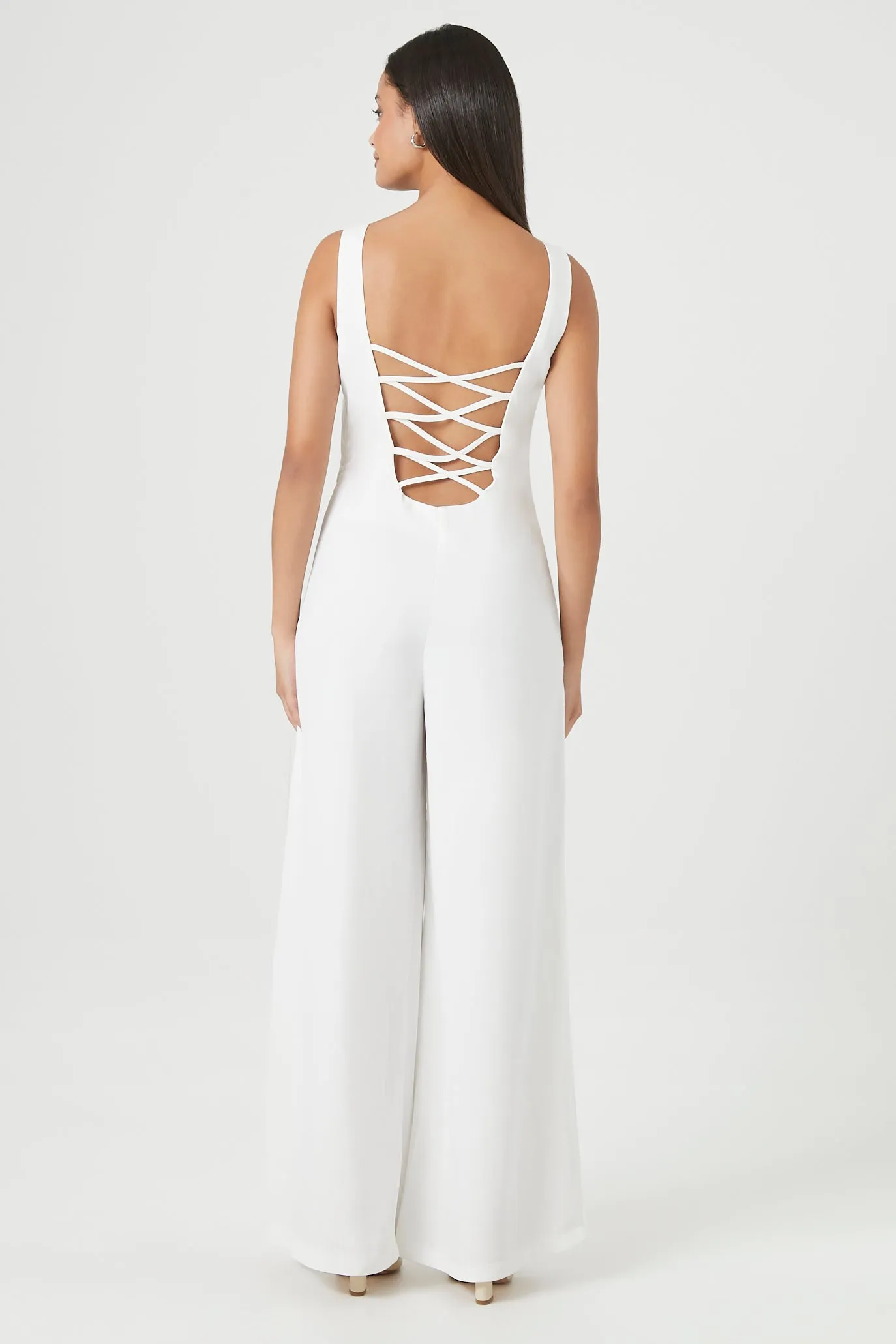 Crisscross Back High Neck Jumpsuit