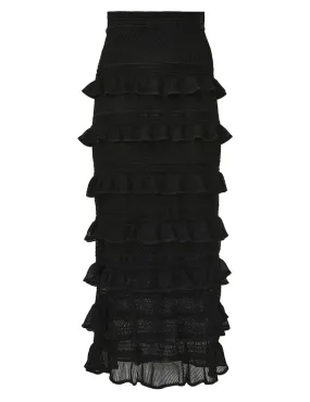 Crush Frilled Midi Skirt