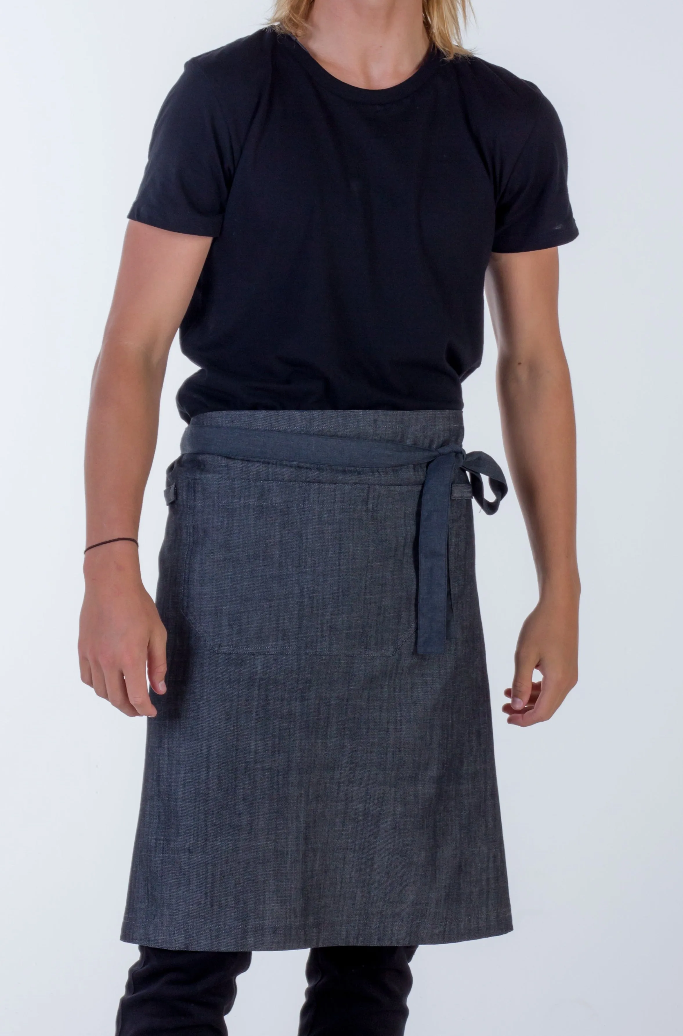 Denim waist aprons charcoal grey frazer Large size