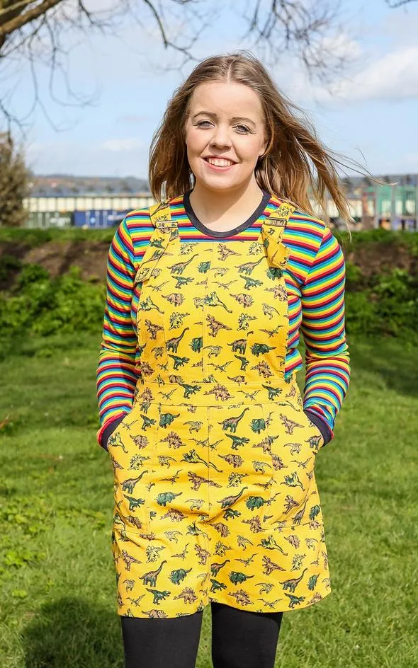 Dinosaur Pinafore dress