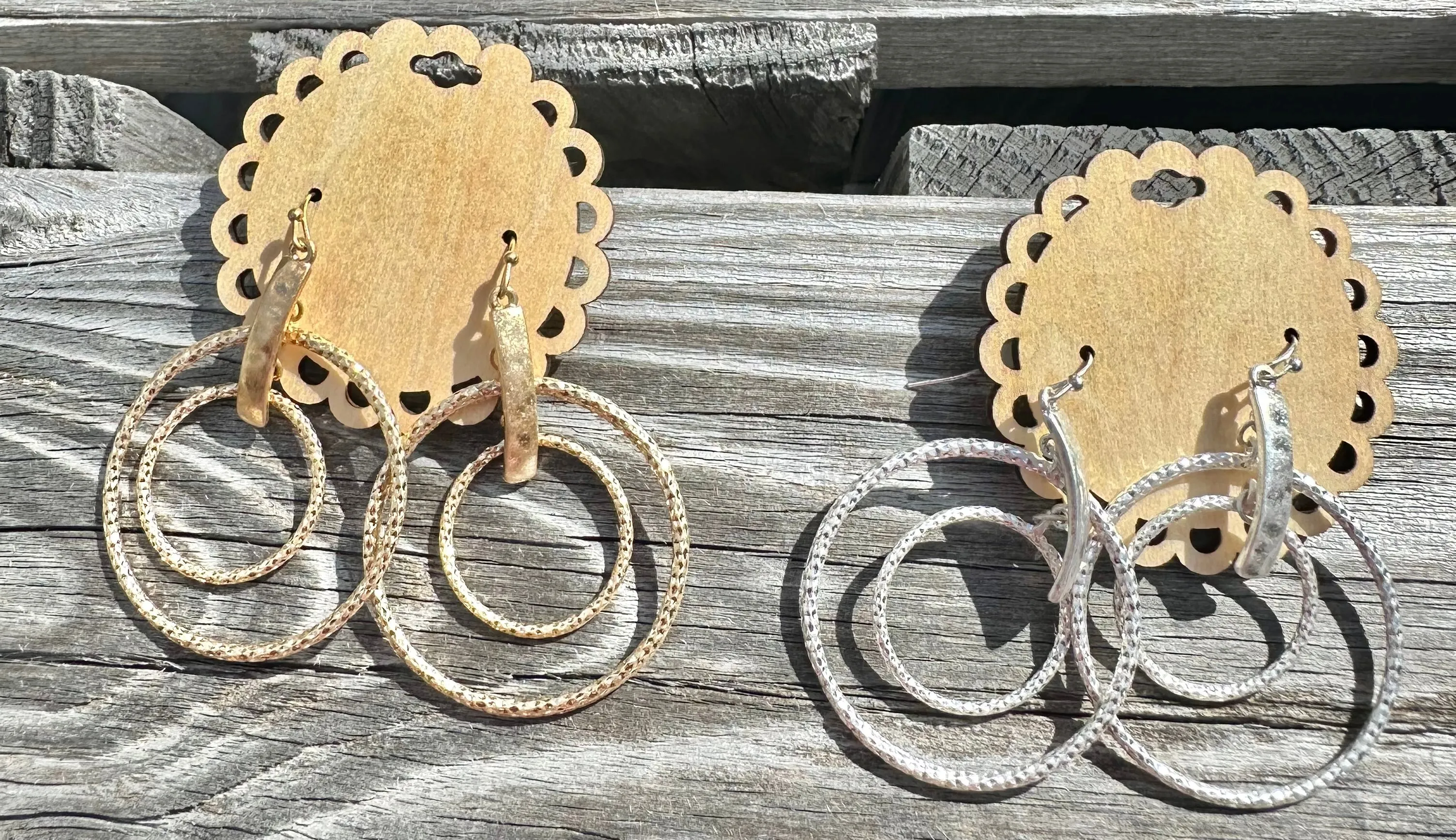 Double Hoop Simple Earrings