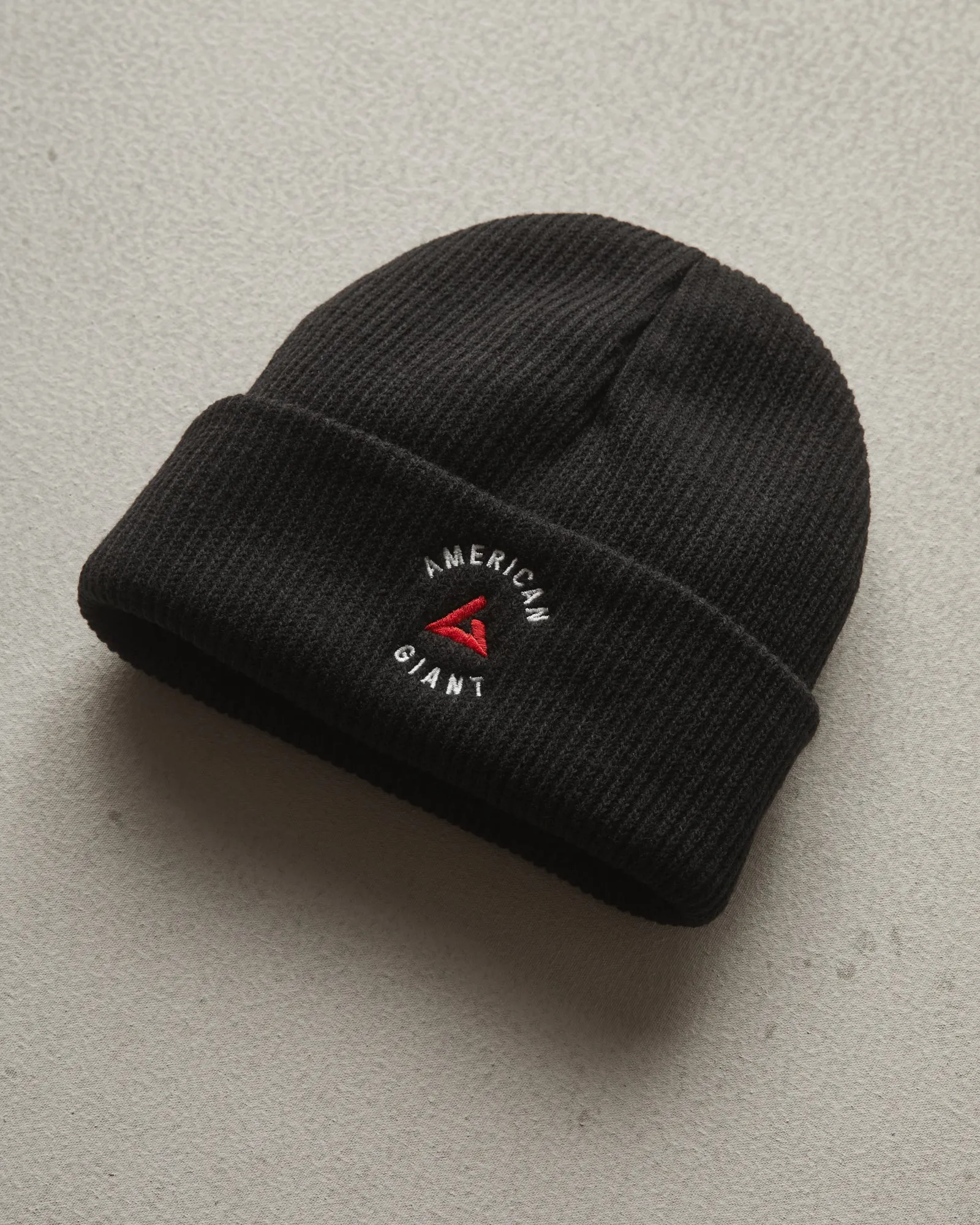 Embroidered Beanie - Black