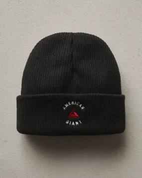 Embroidered Beanie - Black