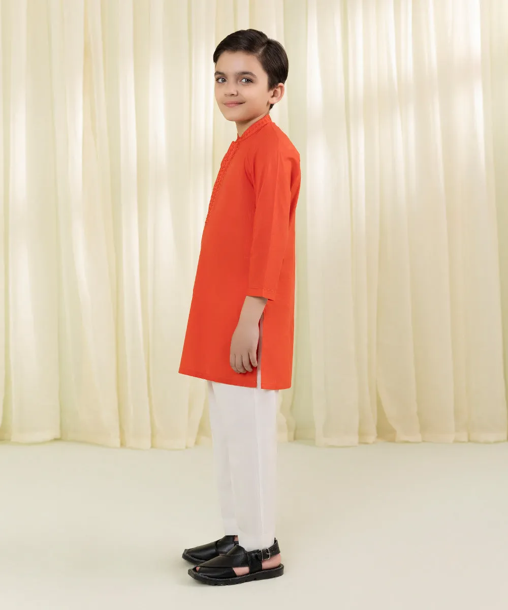 Embroidered Cambric Kurta