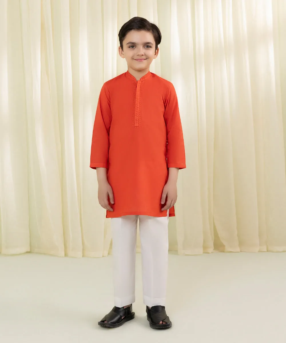 Embroidered Cambric Kurta