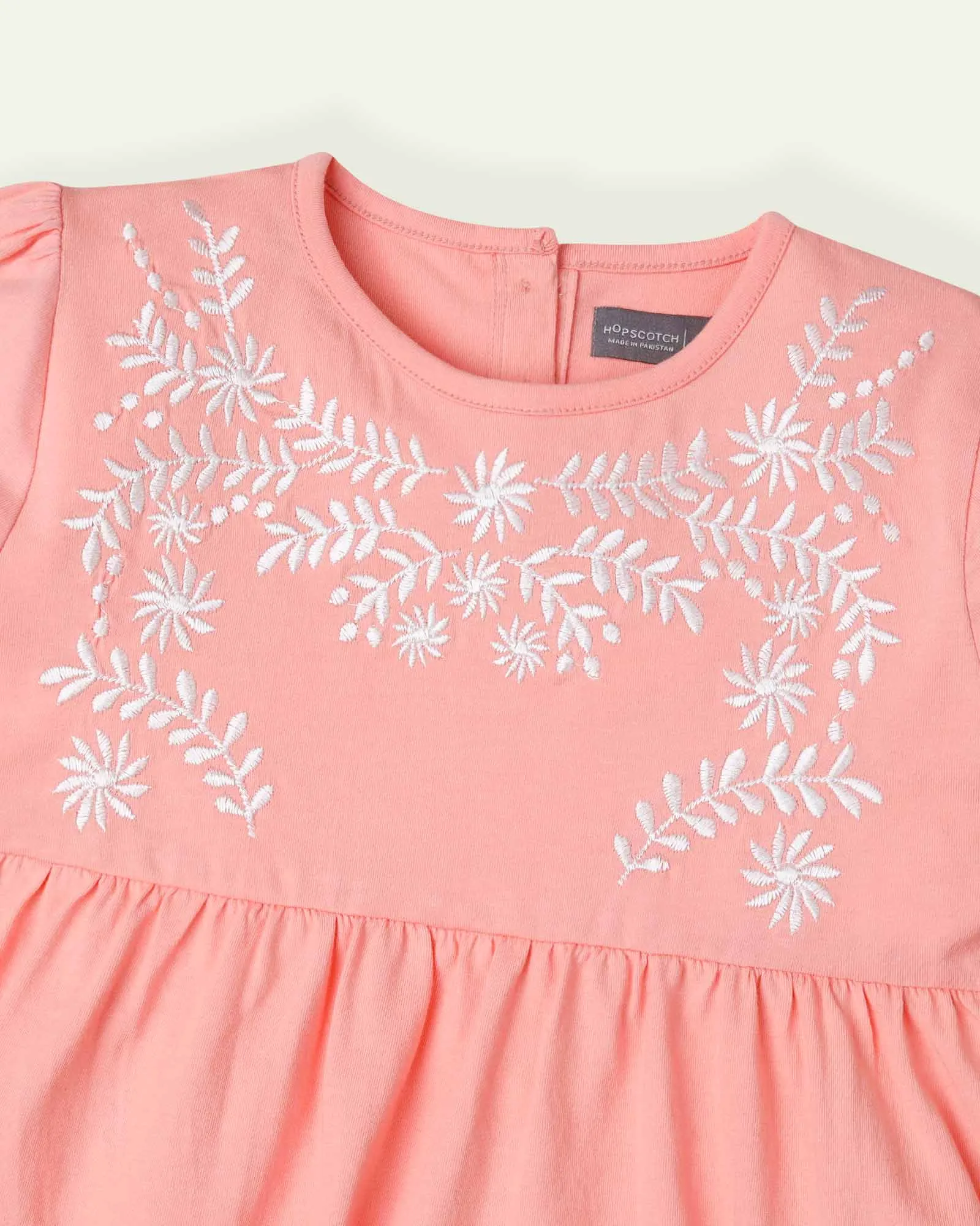 Embroidered Peach Top