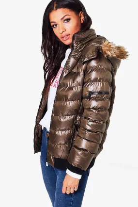 Eve Faux Fur Hood Padded Jacket