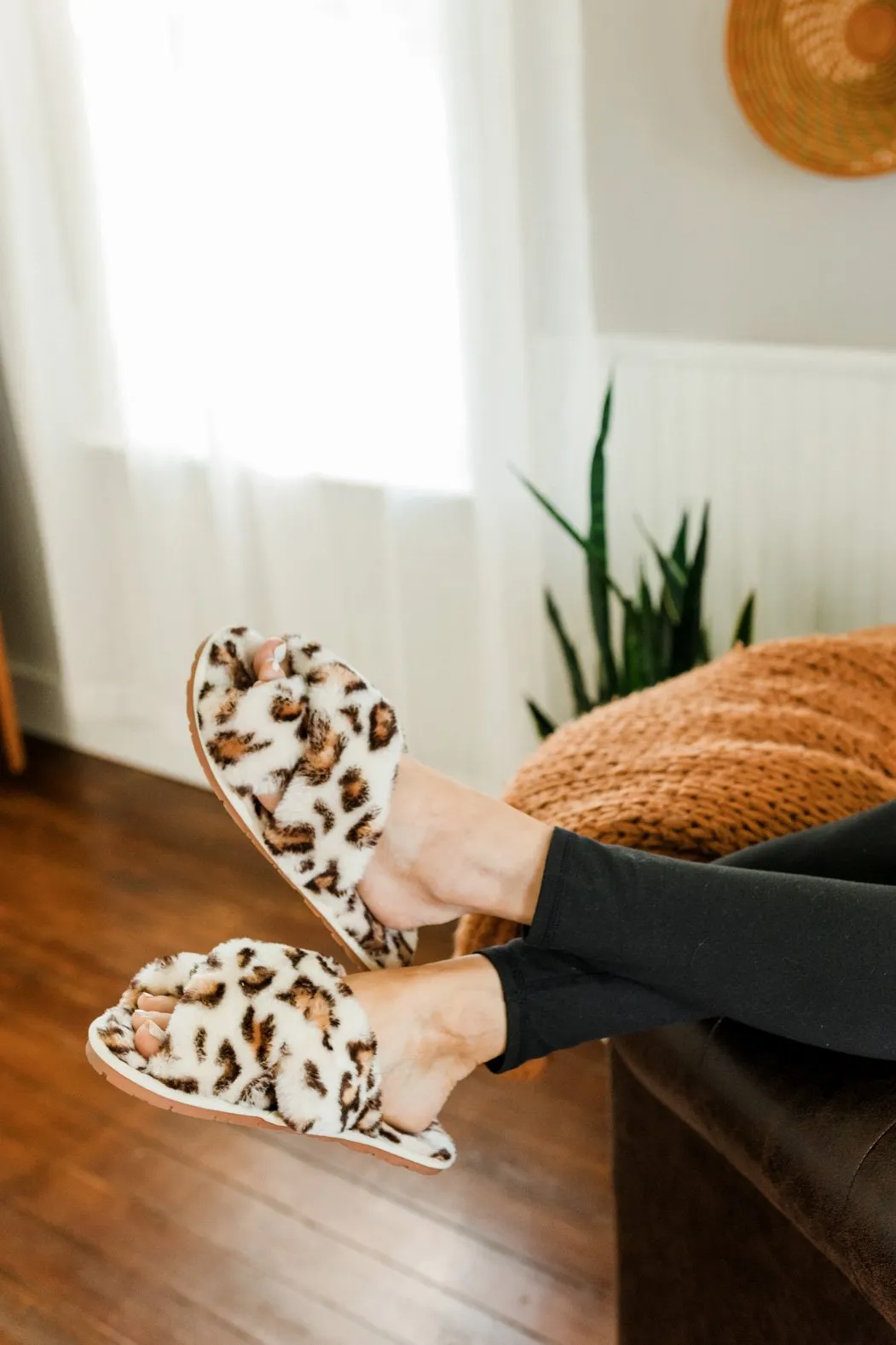 Fiercely Me Slippers- Ivory Leopard