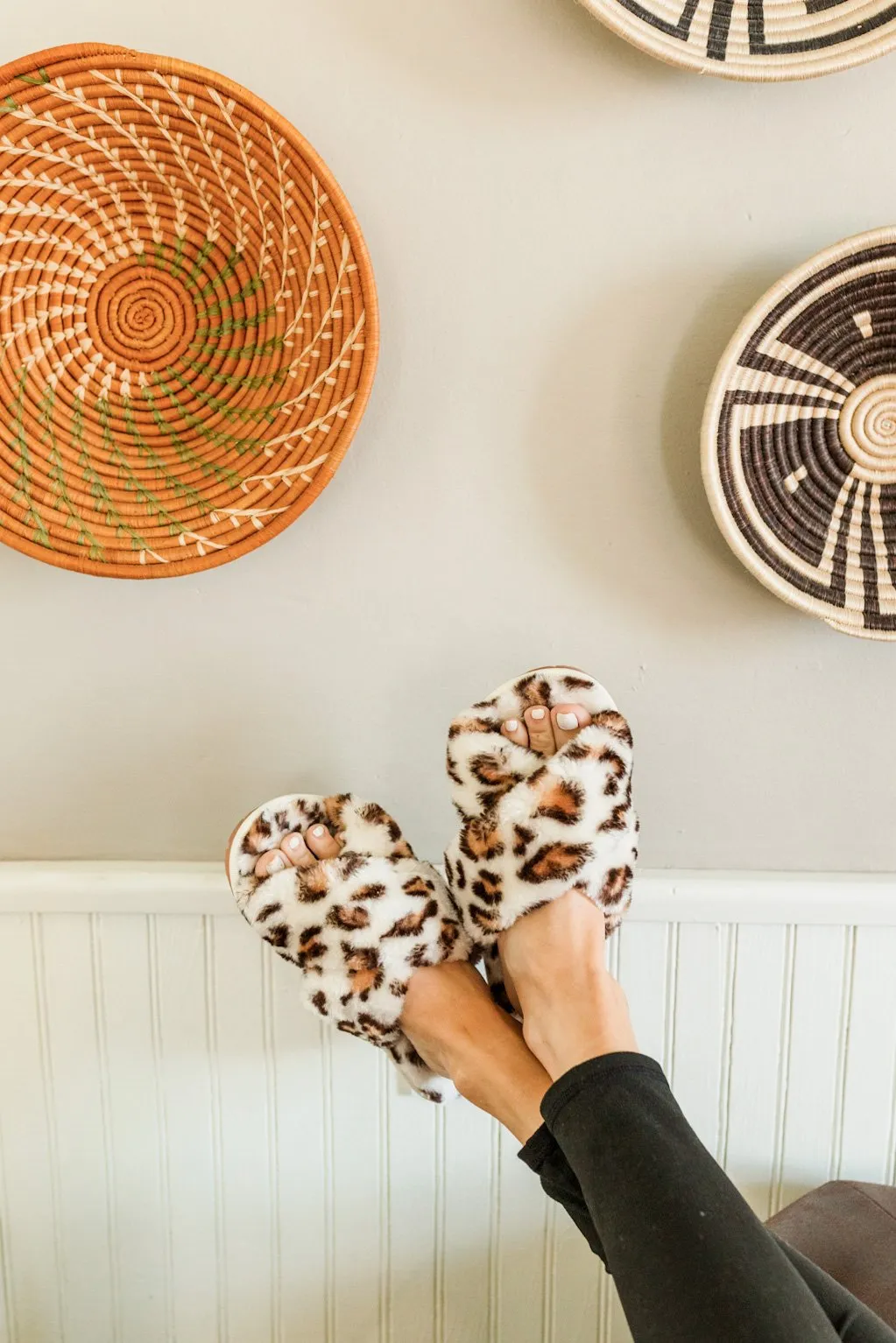 Fiercely Me Slippers- Ivory Leopard