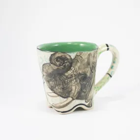 Footed Mug with Elephant