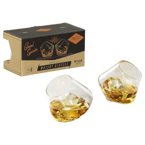 Gentlemen's Hardware Rocking Whisky Glasses Set Of 2