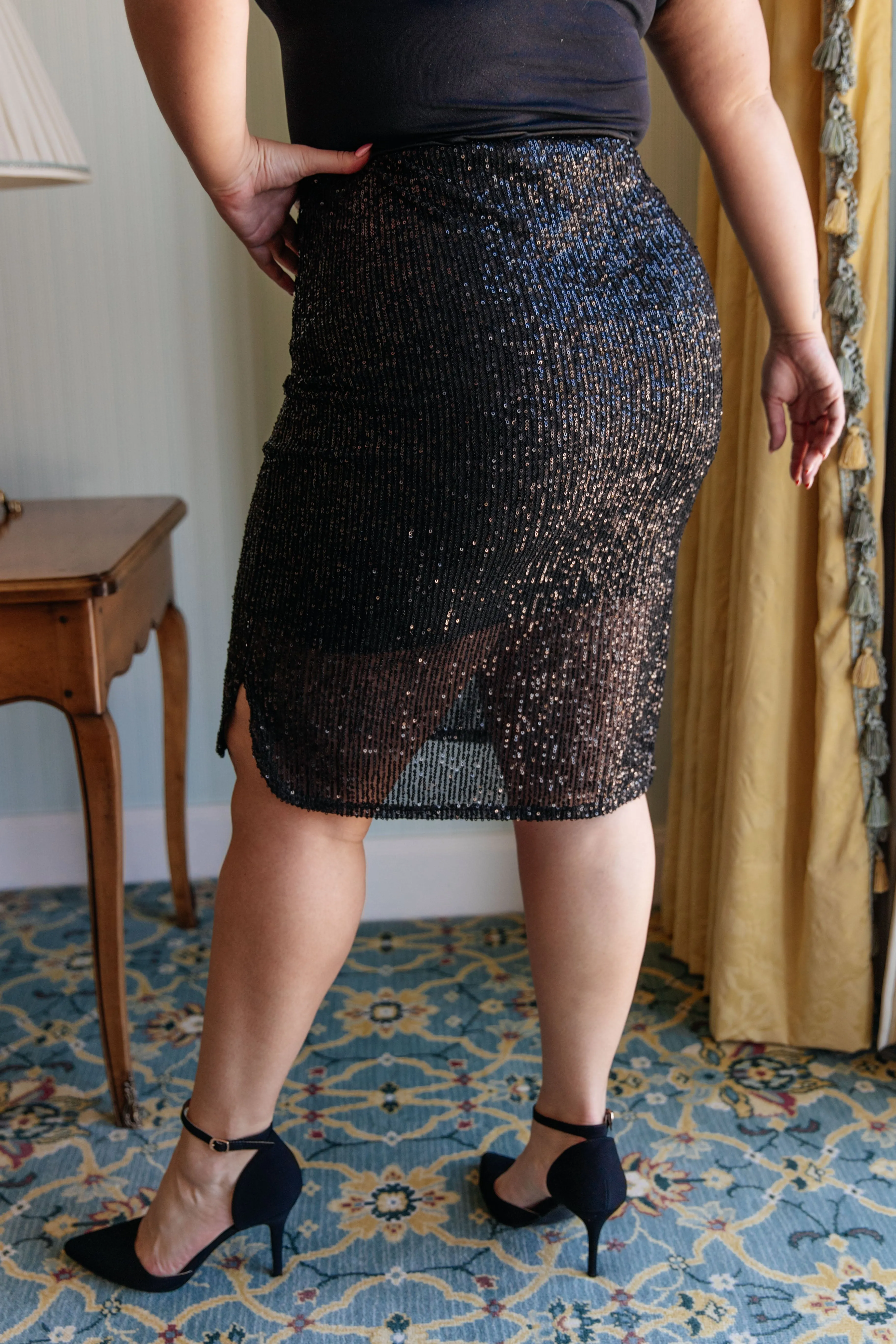 Gilded Age Sequin Skirt